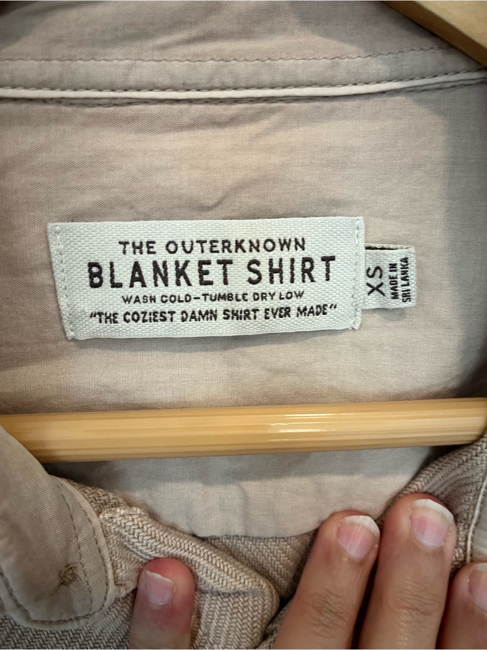 Outerknown Blanket Shirt/Shacket Organic Oatmeal Cotton Hiking Preppy Cabin XS - Picture 5 of 8